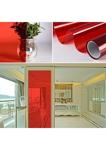 Şeffaf Dekoratif Pencere Camı Etiket Filmi Güneş Tonu Yapıştırıcı Anti Uv Pet Renkli Pencere Filmi 60X100CM-SARI (Yurt Dışından) fiyatları