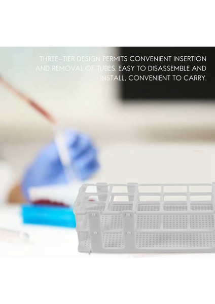 Paket Plastik Test Tüpü Rafı, 21 Delikli Laboratuvar Test Tüpü Rafı Tutucu 30MM Test Tüpleri Için, Beyaz, Çıkarılabilir (21 Delik) (Yurt Dışından) fırsatları