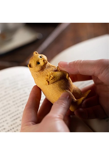 Hayvan Heykeli Ev Dekorasyonu Oymalı Ayı Ahşap El Sanatları Simülasyon Hediyeler Hayvan Ev Araba Süsleri (Yurt Dışından) modelleri