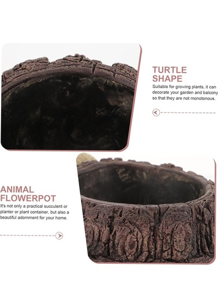 Sukulent Çiçek Saksısı Mini Reçine Bitki Saksısı Reçine Sukulent Saksı Ofis Masaüstü Masa Süsü Kurbağa (Yurt Dışından) indirimleri