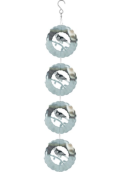 3D Rüzgar Döndürücülü Dış Mekan Rüzgar Çanları, Kadınlar Için Bahçe Arka Bahçe Kuş Hediyeleri (Yurt Dışından)