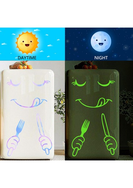 Adet Buzdolabı Çıkartmaları, Sevimli Mutlu Lezzetli Yüz Buzdolabı Çıkartmaları Karanlıkta Parlıyor, Buzdolabı Dazzle Çıkartmaları Dekorasyon (Yurt Dışından) fırsatları