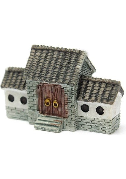 Minyatür Villa Ev Dollhouse Saksı Çiçek Bitki Zanaat Dıy Süs Bonsai Dekor Çin Antik Şehir Kapısı Gri (Yurt Dışından) fiyatları