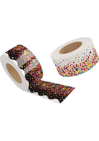 2 Rulo Bülten Tahtası Kenarları, 131,2 Feet/40 Metre Sınıf Dekorasyonu Için Konfeti Taraklı Kenar Döşemesi (Yurt Dışından) fırsatları