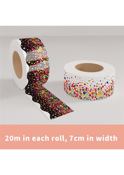 2 Rulo Bülten Tahtası Kenarları, 131,2 Feet/40 Metre Sınıf Dekorasyonu Için Konfeti Taraklı Kenar Döşemesi (Yurt Dışından) indirimleri