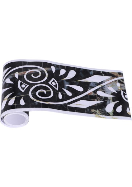 3D Mermer Kendinden Yapışkanlı Yunan Desen Duvar Merdiven Zemin Bordür Fayans Sticker Mutfak Banyo Lavabo Süpürgelik Duvar Sticker 2m (Yurt Dışından)