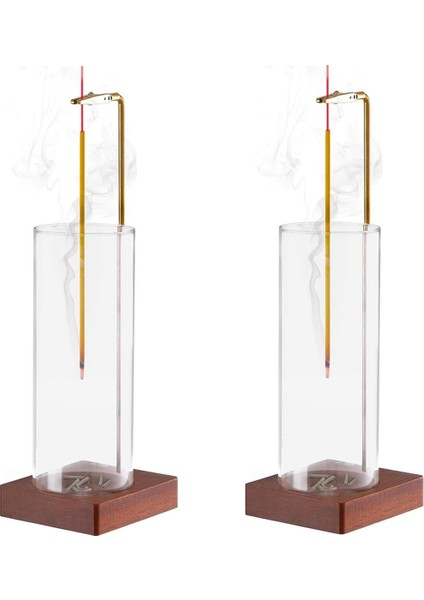 2 Adet Tütsü Tutucu Yoga Zamanlayıcı Aromaterapi Standı Tütsü Kül Karşıtı Uçan Tütsü Brülörü Çubuklar Için Çıkarılabilir Camlı (Yurt Dışından)