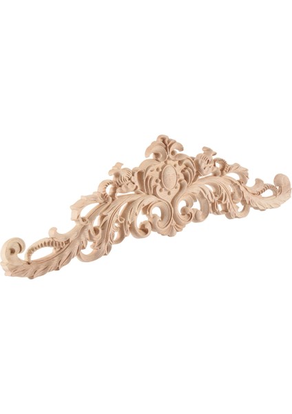 40X12 cm Nefis Klasik Kauçuk Ahşap Oyma Aplike Mobilya Doğal Çıkartması Ahşap Rengi (Yurt Dışından) fiyatları