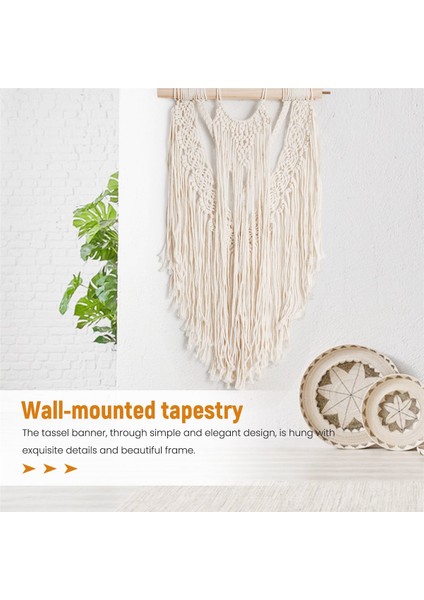 Makrome Duvar Asılı El Dokuma Bohem Pamuk Halat Boho Goblen Ev Dekor (Yurt Dışından) fırsatları