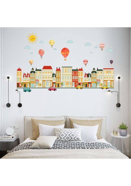 Araba Yapımı Balon Şehir Duvar Çıkartmaları Kreş Duvar Çıkartmaları Kendin Yap Karikatür Hayvan Nötr Duvar Dekorasyonu Çocuk Odası Için (Yurt Dışından) fiyatları
