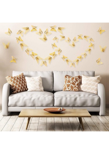 3D Kelebek Duvar Çıkartmaları, Oda Dekorasyonu Için 36 Pcs Kelebek Duvar Çıkartmaları Çocuk Yatak Odası Parti Ev Dekor (Gümüş) (Yurt Dışından) modelleri