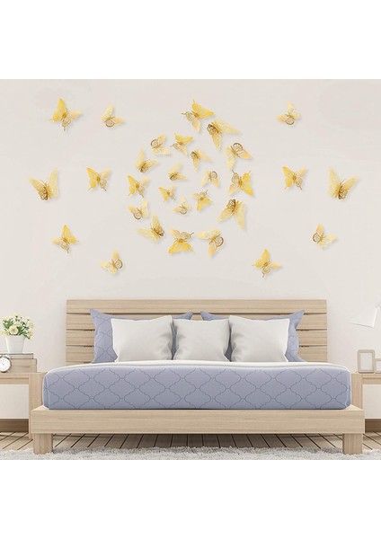 3D Kelebek Duvar Çıkartmaları, Oda Dekorasyonu Için 36 Pcs Kelebek Duvar Çıkartmaları Çocuk Yatak Odası Parti Ev Dekor (Gümüş) (Yurt Dışından) fırsatları