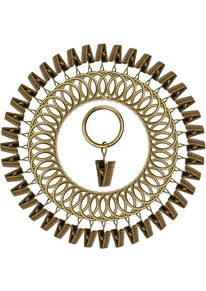 40 Paket Vintage Perde Klipleri, Klip Bronz Renk ile Güçlü Metal Dekoratif Paslanmaz Perdelik Perde Halkası (Yurt Dışından)