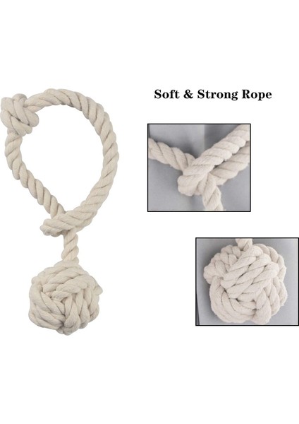 4 Adet El Yapımı Pamuk Halat Perde Tiebacks Halat Düğümü Topu Dekoratif Kravat Arkalıkları Holdbacks Ev Aksesuarları Perdeler-D (Yurt Dışından) fırsatları