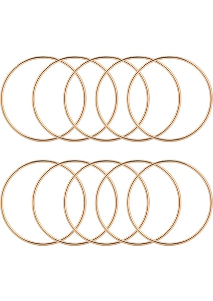 10 Paket 3 Inç Altın Dream Catcher Metal Yüzükler Çemberler Dreamcatchers ve El Sanatları Için Makrome Yüzük (Yurt Dışından)