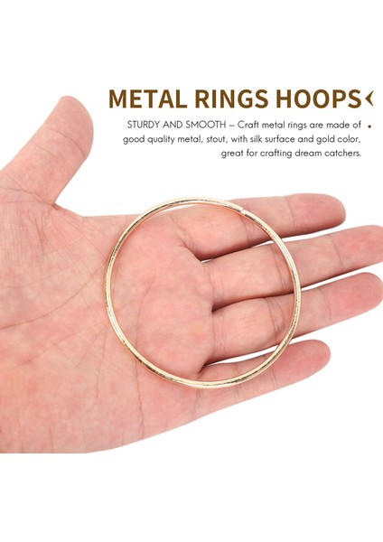 10 Paket 3 Inç Altın Dream Catcher Metal Yüzükler Çemberler Dreamcatchers ve El Sanatları Için Makrome Yüzük (Yurt Dışından) fiyatları