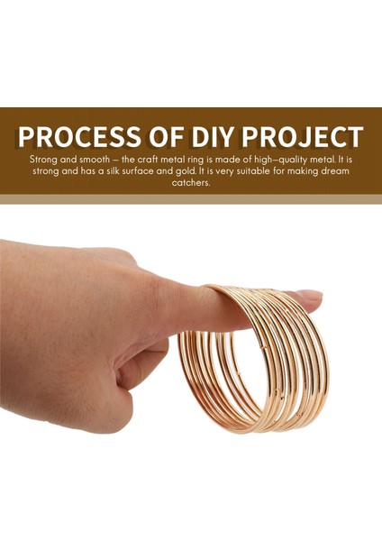 10 Paket 3 Inç Altın Dream Catcher Metal Yüzükler Çemberler Dreamcatchers ve El Sanatları Için Makrome Yüzük (Yurt Dışından) modelleri