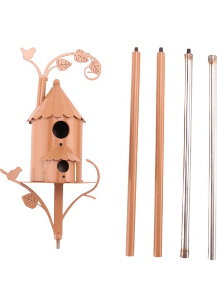 Bahçe Kuş Evi Direkli Metal Kuş Yemlikleri Bahçe Kazıkları Avlu Arka Bahçe Veranda Açık Hava Stili B Için Kuş Evleri (Yurt Dışından) fırsatları