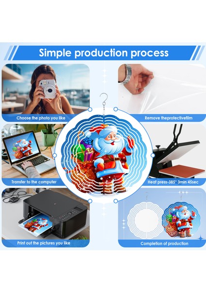 Paket 8 Inç Süblimasyon Rüzgar Spinner Boşlukları 3D Rüzgar Spinners Kapalı Açık Bahçe Dekorasyon Için Asılı Rüzgar Spinners (Yurt Dışından) indirimleri