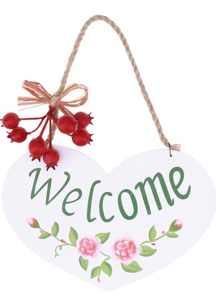 Kapı Asılı Plak Hoş Geldiniz Desen Ev Duvar Dekoru El Yapımı Ahşap Asılı Karşılama Plaketi Tabela (Yurt Dışından)