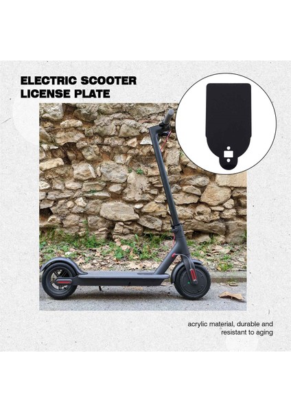 Plaka Xiaomi M365 Elektrikli Scooter Plaka Tutucu Uyarı Işareti Scooter Kaykay Aksesuarları Siyah (Yurt Dışından) fırsatları