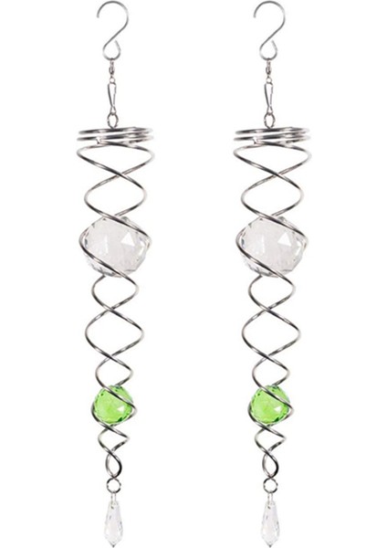 Adet Spiral Kuyruk Rüzgar Döndürücü Sabitleyici Dekoratif Spiral Rüzgar Döndürücü Rüzgar Döndürücüler Güneş Yakalayıcı Kristaller Top (Yurt Dışından)