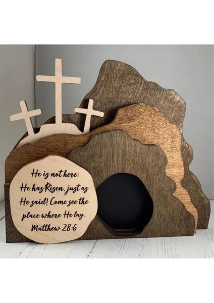 Paskalya Diriliş Sahnesi Ahşap Dekor Paskalya Ramazan Bayramı Dekor Ahşap Haç Diriliş Sahnesi Dekor Doğum Seti-A (Yurt Dışından) fiyatları