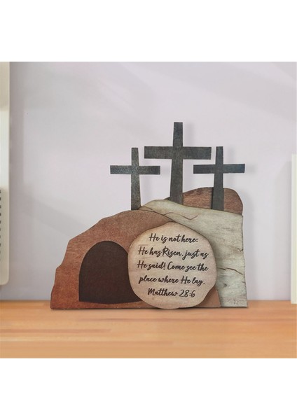 Paskalya Diriliş Sahnesi Ahşap Dekor Paskalya Ramazan Bayramı Dekor Ahşap Haç Diriliş Sahnesi Dekor Doğum Seti-A (Yurt Dışından) fırsatları