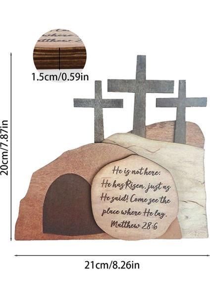Paskalya Diriliş Sahnesi Ahşap Dekor Paskalya Ramazan Bayramı Dekor Ahşap Haç Diriliş Sahnesi Dekor Doğum Seti-A (Yurt Dışından) indirimleri