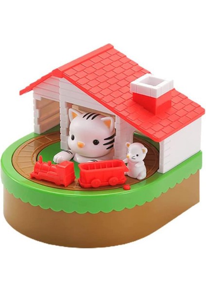 Çocuklar Için Kuma, Kedi Evi Kuma Kedi ve Fare Para Bankası Otomatik Para Kutusu Çalma Tasarruf Kutusu (Yurt Dışından)