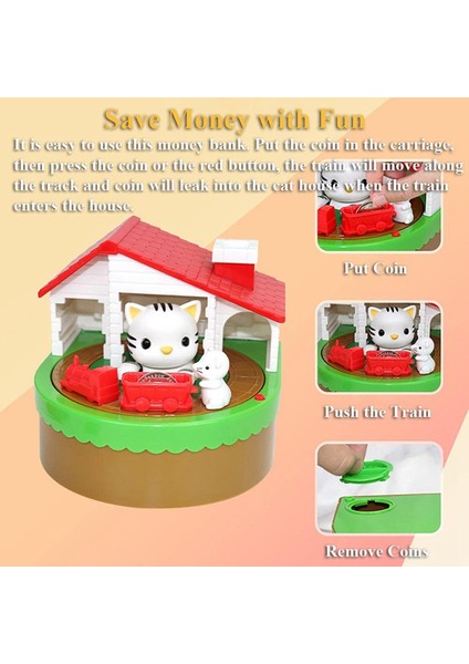 Çocuklar Için Kuma, Kedi Evi Kuma Kedi ve Fare Para Bankası Otomatik Para Kutusu Çalma Tasarruf Kutusu (Yurt Dışından) modelleri