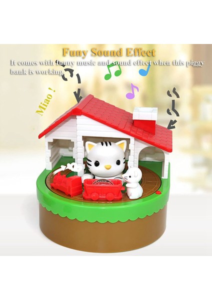 Çocuklar Için Kuma, Kedi Evi Kuma Kedi ve Fare Para Bankası Otomatik Para Kutusu Çalma Tasarruf Kutusu (Yurt Dışından) indirimleri