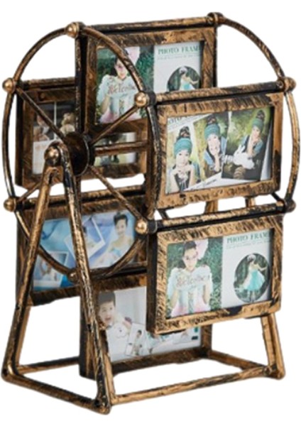 Dönen Yel Değirmenleri Tekerlek Resim Çerçevesi Fotoğraf Albümü Kendinden Montaj Düğün Aile Fotoğraf Çerçevesi Ev Masaüstü Dekor A (Yurt Dışından) fiyatları