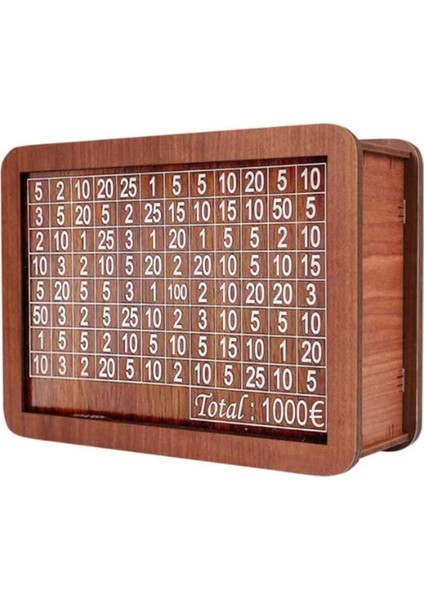 Yetişkin Çocuklar Için Ahşap Kuma, Sayaçlı Kuma, Para Biriktirme Kutusu, Sayaçlı Kuma Hedef 1000 Euro (Yurt Dışından)