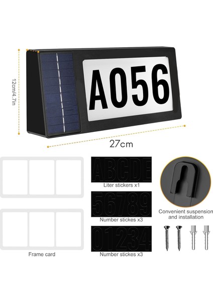 Güneş Enerjili Adres Levhası, Güneş Enerjili Aydınlatmalı Ev Numaraları, Dış Mekan Için Su Geçirmez Modern Ev Numaraları, 2 Renkli (Yurt Dışından) indirimleri