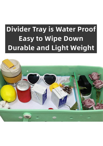 Taşınabilir Bölme Tepsisi Taşınabilir Sınıflandırma Depolama Düzenleyici Bölme Tepsisi Plaj Çantası Aksesuarları Bogg Bag Beyaz (Yurt Dışından) indirimleri