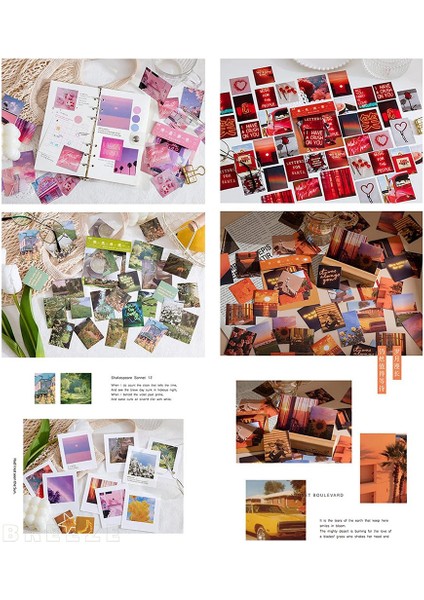 8 Stilleri 40 Adet/takım Taze Gökyüzü Gün Batımı Çıkartma Kitabı Yaratıcı Ins Tarzı El Hesabı Malzeme Kağıt Dekoratif Çıkartmalar (Yurt Dışından) fırsatları