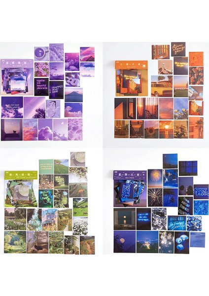 8 Stilleri 40 Adet/takım Taze Gökyüzü Gün Batımı Çıkartma Kitabı Yaratıcı Ins Tarzı El Hesabı Malzeme Kağıt Dekoratif Çıkartmalar (Yurt Dışından) indirimleri