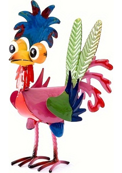 1 Adet, Açık Hava Garip Metal Horoz, Bahçe Metal Horoz Dekorasyonu, Horoz Dekorasyonu Bahçe Tavuk Heykeli Açık Hava (Yurt Dışından)