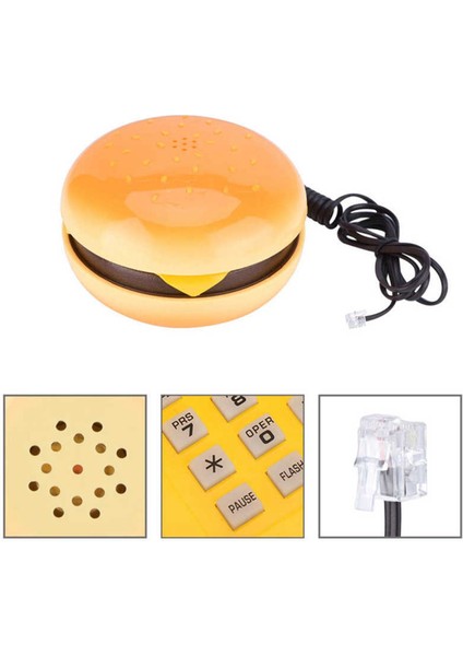 Komik Aletler Taklit Hamburger Telefon Tel Sabit Telefon Cheeseburger Telefon Ev Ofis Otel Dekorasyonu Için (Yurt Dışından) modelleri