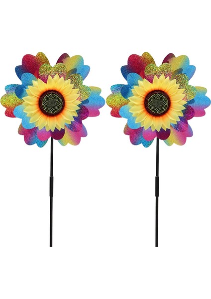 Gökkuşağı Renkli Ponheels Parıltılı, Rüzgar Tekerlekleri Bahçe Çim Bahçe Iyilikleri Için Rüzgar Döndürücü, Rüzgar Ponwheels (Yurt Dışından)