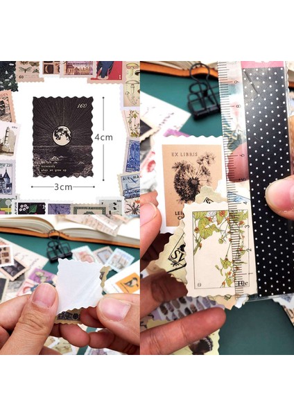 276 Yaprak Scrapbooking Etiket Washi Etiket Vintage Posta Damgası Etiket Planlayıcısı Çıkartmalar Retro Dekorasyon Günlüğü Için (Yurt Dışından) fiyatları
