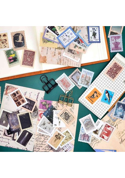 276 Yaprak Scrapbooking Etiket Washi Etiket Vintage Posta Damgası Etiket Planlayıcısı Çıkartmalar Retro Dekorasyon Günlüğü Için (Yurt Dışından) fırsatları