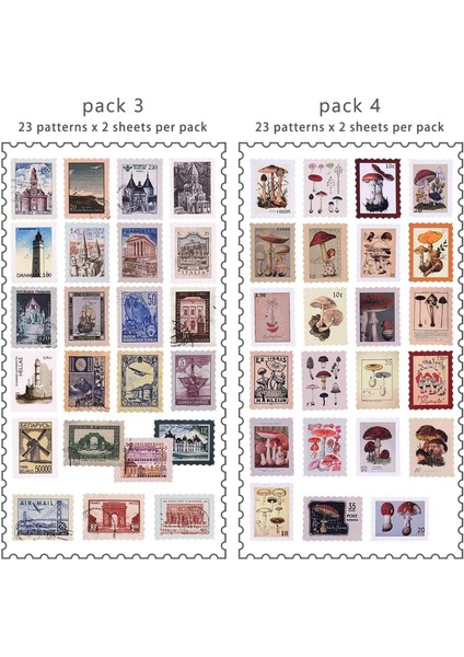 276 Yaprak Scrapbooking Etiket Washi Etiket Vintage Posta Damgası Etiket Planlayıcısı Çıkartmalar Retro Dekorasyon Günlüğü Için (Yurt Dışından) indirimleri