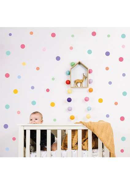 130 Adet Polka Dot Çıkartmaları Çocuk Odası Anaokulu Dekorasyon Hediye Duvar Çıkartmaları Yatak Odası Dekoru Estetik Çıkartma (Yurt Dışından) modelleri