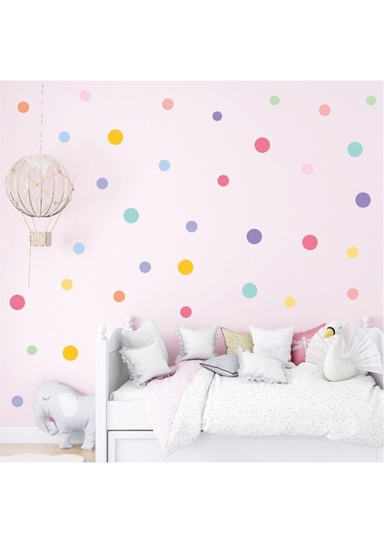 130 Adet Polka Dot Çıkartmaları Çocuk Odası Anaokulu Dekorasyon Hediye Duvar Çıkartmaları Yatak Odası Dekoru Estetik Çıkartma (Yurt Dışından) indirimleri