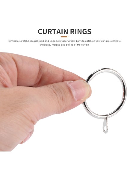 Perde ve Direkler Için 40 Adet Metal Perde Halkası, Sarkan Sürgülü Kuşgözü Halkası 32 mm Iç Çap (Gümüş) (Yurt Dışından) fırsatları