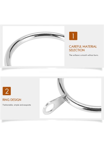 Perde ve Direkler Için 40 Adet Metal Perde Halkası, Sarkan Sürgülü Kuşgözü Halkası 32 mm Iç Çap (Gümüş) (Yurt Dışından) indirimleri