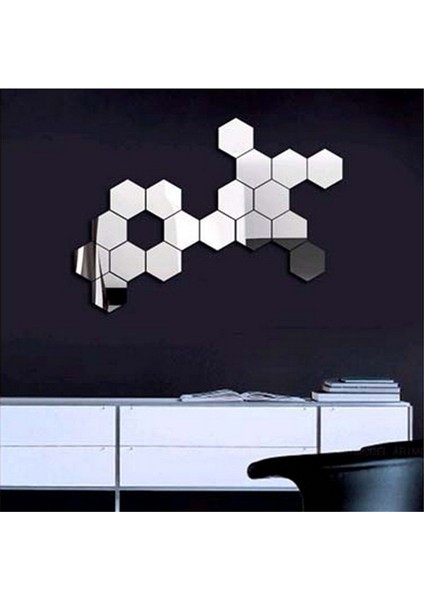 Ayna Duvar Çıkartmaları Yatak Odası Oturma Odası Ayrılabilir Su Geçirmez Kendinden Yapışkanlı Dıy Duvar Çıkartmaları Duvar Dekorasyonu (Gümüş) (Yurt Dışından) indirimleri