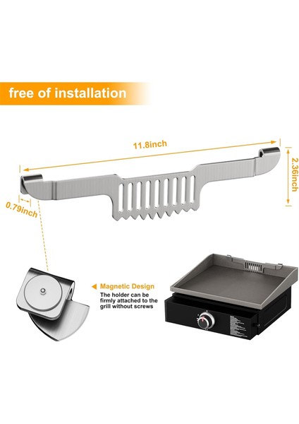Izgara Için Yağ Kapısı Spatula Tutucu Yağ Tutucu Izgara Gıda Ağ Ekran Blok Rafı Izgara Aksesuarları Blackstone Için (Yurt Dışından) indirimleri